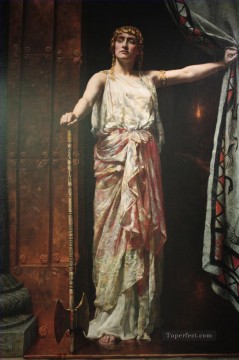 Clytemnestra John Collier Pre Raphaelite Orientalist Oil Paintings